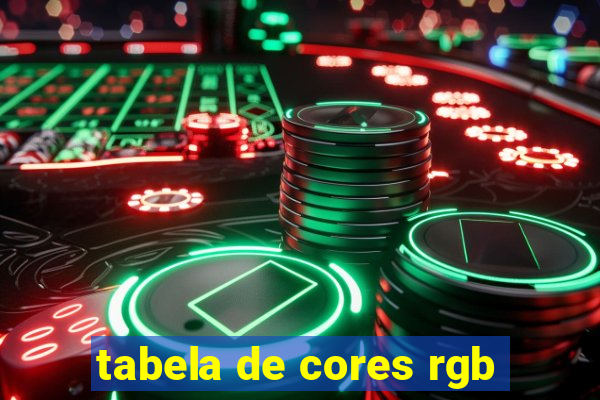 tabela de cores rgb